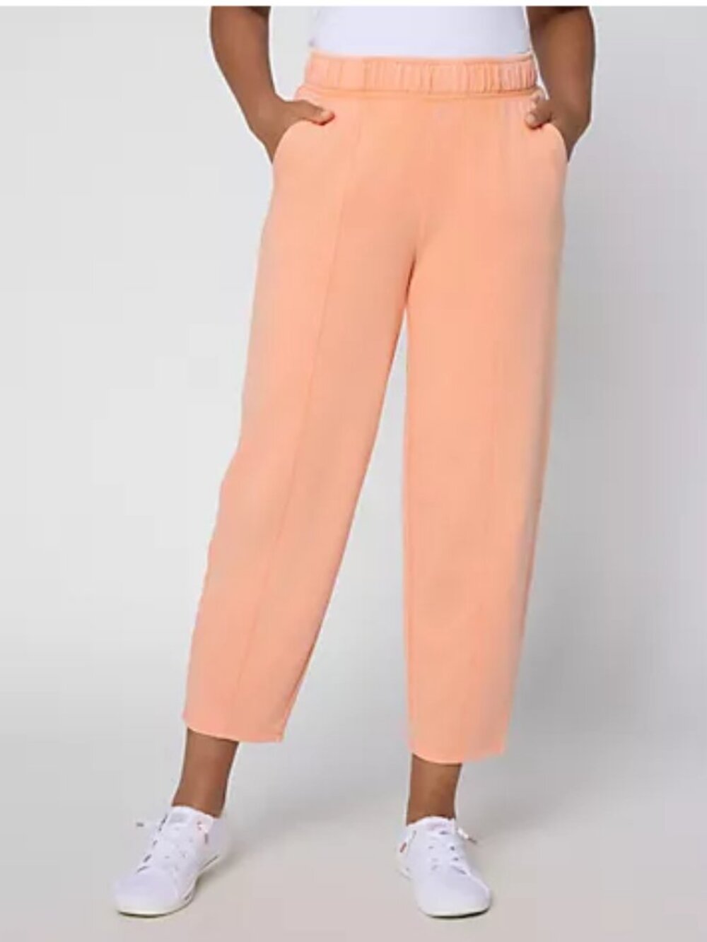 AnyBody Wash French Terry Barrel Ankle Pants - Size: Petite Extra Small - NIP